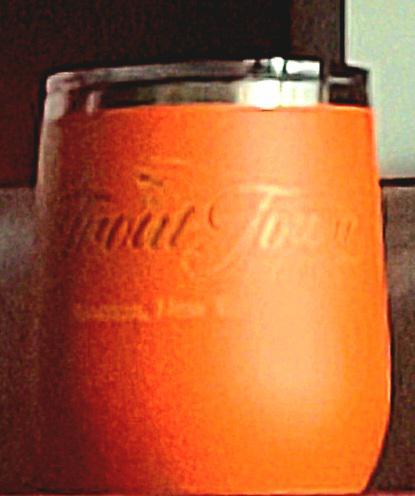 Orange w/ Slide Lid 12 oz. Stemless Tumbler