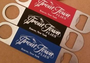 Silicon Trout Town Flies Bottle Opener - Black